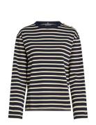 Rlx Gold Btn Stripe C-Nk Ls Navy Tommy Hilfiger