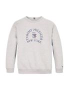 Nautical Arch Print Fleece Cn Grey Tommy Hilfiger