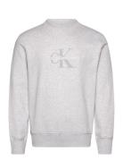 Chenille Monologo Crew Neck Grey Calvin Klein Jeans