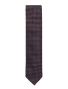 Polyester Tie W?. Pattern 7 Cm Burgundy Lindbergh Black