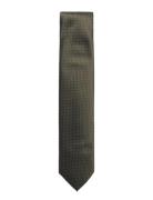Polyester Tie With Dots 7 Cmpolyester Tie With Dots 7 Cm Khaki Lindber...