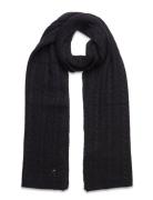 Th Timeless Scarf Cable Black Tommy Hilfiger