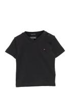 Boys Basic Vn Knit S/S Black Tommy Hilfiger