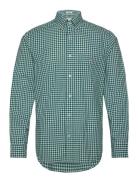 Reg Classic Poplin Gingham Shirt Green GANT