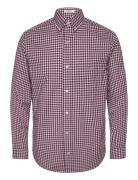 Reg Classic Poplin Gingham Shirt Red GANT