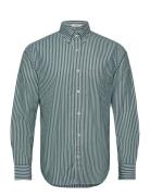 Reg Classic Poplin Stripe Shirt Green GANT