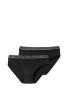 Period Briefs 2-Pack Lace Black - Secret Care Black Schiesser