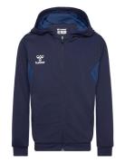 Hmlauthentic Pl Zip Hoodie Kids Blue Hummel