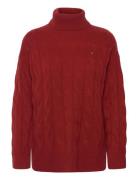 Soft Wool Cable Roll-Nk Sweater Red Tommy Hilfiger