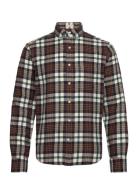 Reg Flannel Plaid Shirt Brown GANT