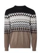 Bret Fair Isle Sweater Brown Lexington Clothing