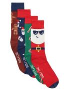 Onsxmas Socks 4Pack Calendar Box Red ONLY & SONS