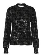 Kagrit Sequin Blouse Black Kaffe