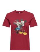 Onlmickey Life Reg S/S Top Box Xmas Jrs Red ONLY