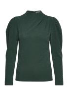 Slfmarwa Ls High Neck Top Green Selected Femme