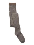 Wool Rib Tights Grey Mp Denmark