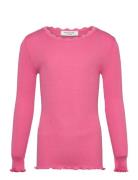 Rkbeatha Ls Lace Top Pink Rosemunde Kids