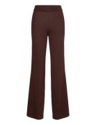 Fine Knit Wide Pants Brown Davida Cashmere