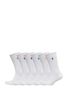 Cotton-Blend Crew Sock 6-Pack White Polo Ralph Lauren Underwear