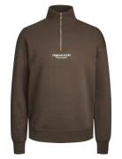 Jorvesterbro Sweat Quarter Zip Noos Jnr Brown Jack & J S