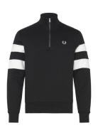 Tipped S Half Zip Sweat Black Fred Perry