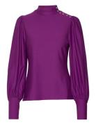 Rifagz Button Blouse Purple Gestuz