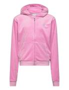 Diamante Zip Through Hoodie Pink Juicy Couture