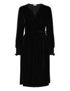 Aomi Wrap Dress Black Rosemunde