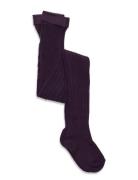 Tights Cotton Rib Purple Mp Denmark