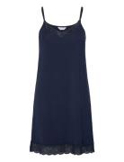 Bamboo Slip With Lace Navy Lady Avenue