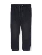 Fleece Denim Trousers Black Boboli