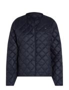 Lw Down Quilted Collarless Jkt Navy Tommy Hilfiger