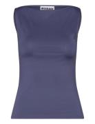 Boatneck Sleeveless Top Navy Weekday