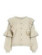 Viluka L/S Contrast Knit Cardigan/Ka Cream Vila