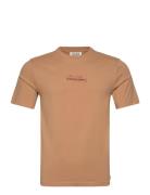 Front And Back Artwork T-Shirt Beige Scotch & Soda