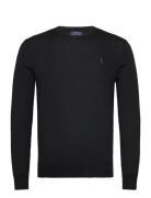 Slim Fit Washable Wool Crewneck Sweater Black Polo Ralph Lauren