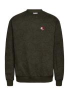 Clyde Aop Sweatshirt Green Les Deux