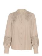 Crluna Lace Shirt Beige Cream