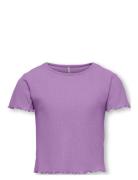 Kognella S/S O-Neck Top Noos Jrs Purple Kids Only