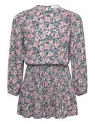 Ruched Detail Flower Dress Pink Mango