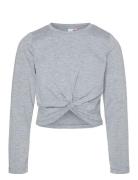 Vmjoy Ls Knot Top Jrs Girl Grey Vero Moda Girl