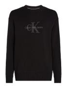 Chenille Monologo Sweater Black Calvin Klein Jeans