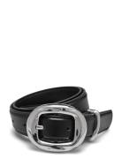 Rounded Buckle Belt Black Mango