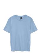 Vmpaulina Ss T-Shirt Ga Jrs Noos Blue Vero Moda