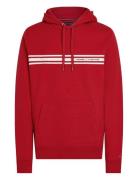 Central Chest Stripe Hoody Red Tommy Hilfiger