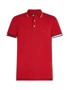 Flag Cuff Slim Fit Polo Red Tommy Hilfiger