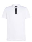 Zip Liquid Cotton Reg Polo White Tommy Hilfiger