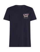 Hilfiger Colour Crest Tee Navy Tommy Hilfiger