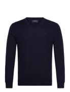 Slim Fit Washable Wool V-Neck Sweater Navy Polo Ralph Lauren