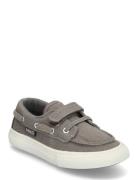 Nautical Velcro Trainers Grey Mango